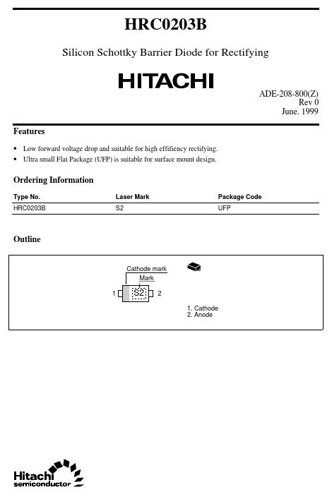 HRC0203B Hitachi Semiconductor