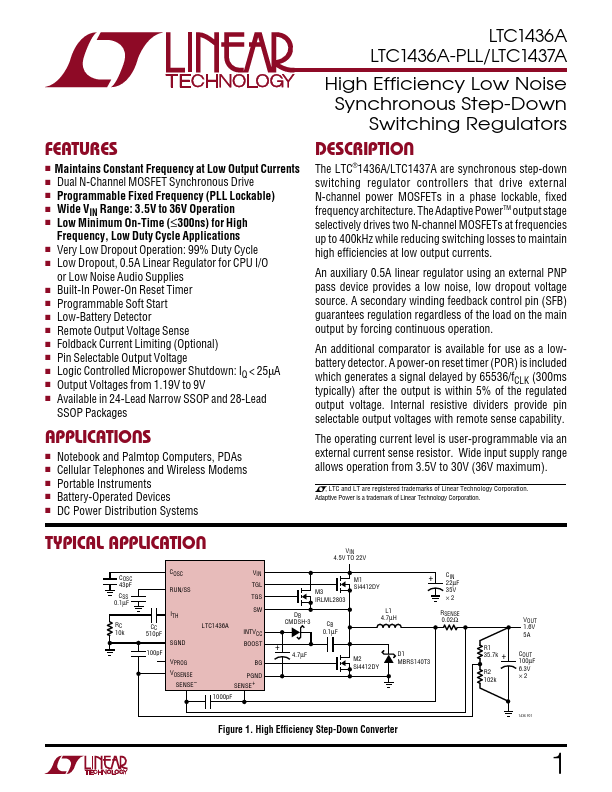 <?=LTC1436A-PLL?> डेटा पत्रक पीडीएफ