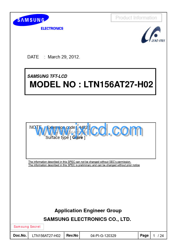 LTN156AT27-H02