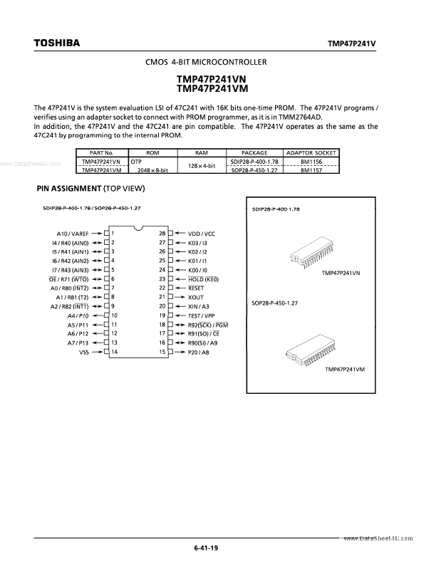 TMP47P241VN Toshiba Semiconductor