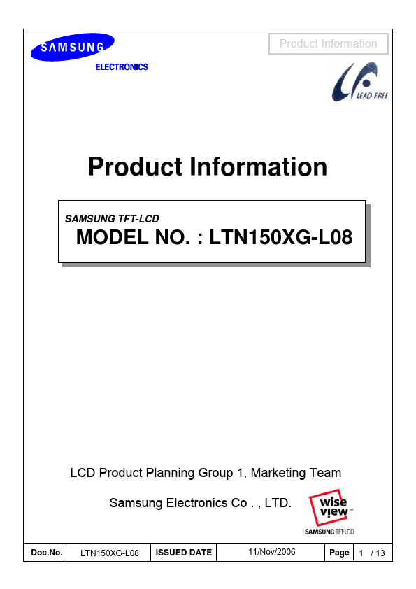 LTN150XG-L08 Samsung