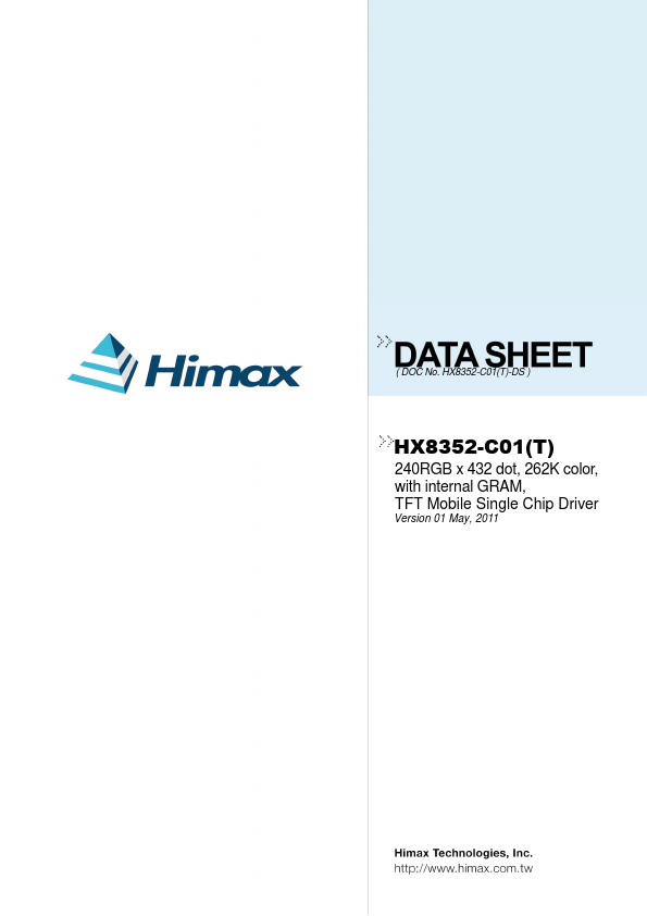 <?=HX8352-C01?> डेटा पत्रक पीडीएफ