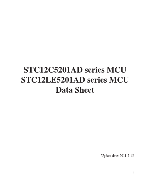 <?=STC12C5201AD?> डेटा पत्रक पीडीएफ