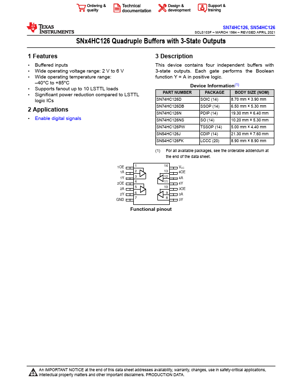 SN74HC126N