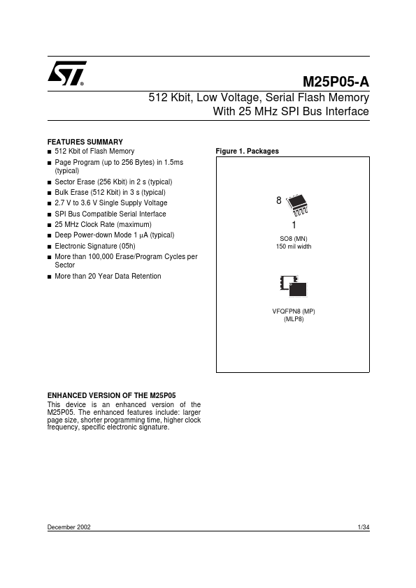 M25P05-A STMicroelectronics