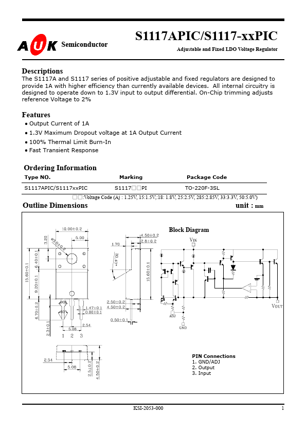 S1117-2.85PIC AUK corp