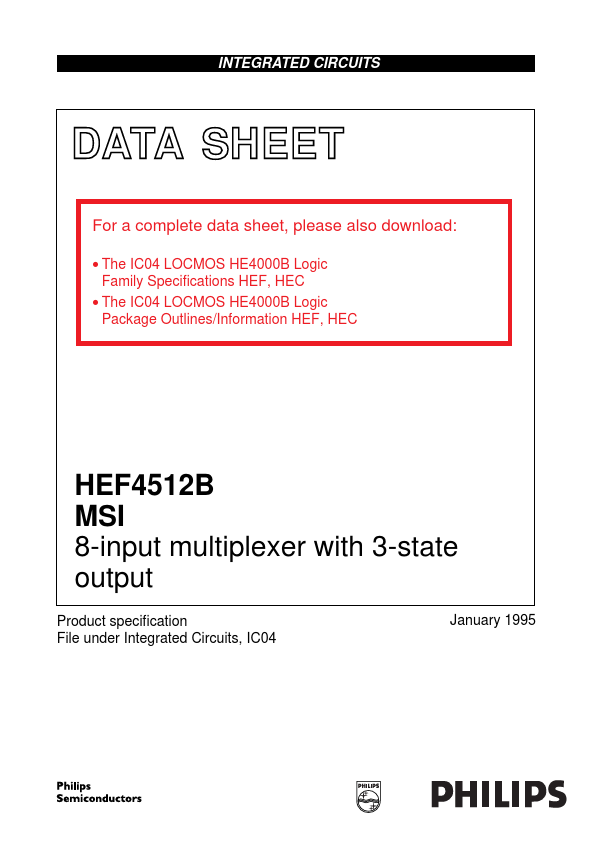 <?=HEF4512B?> डेटा पत्रक पीडीएफ