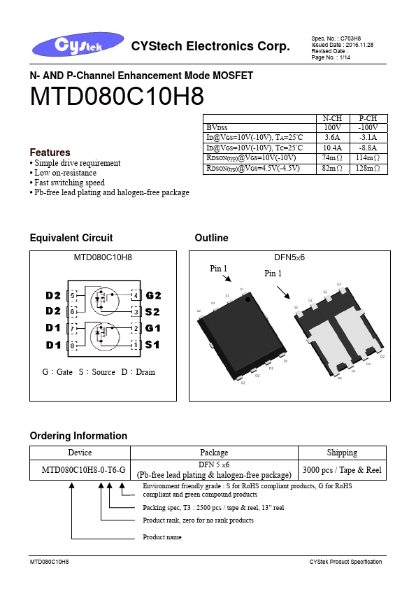 <?=MTD080C10H8?> डेटा पत्रक पीडीएफ