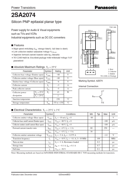 2SA2074 Panasonic