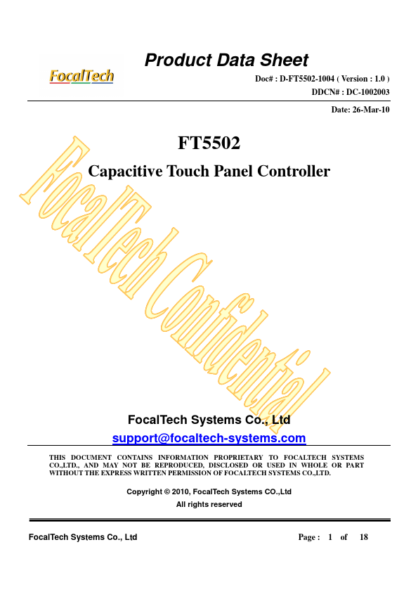 <?=FT5502?> डेटा पत्रक पीडीएफ