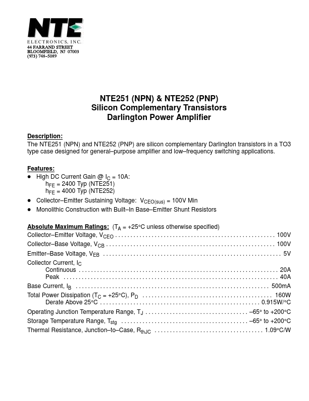 NTE252