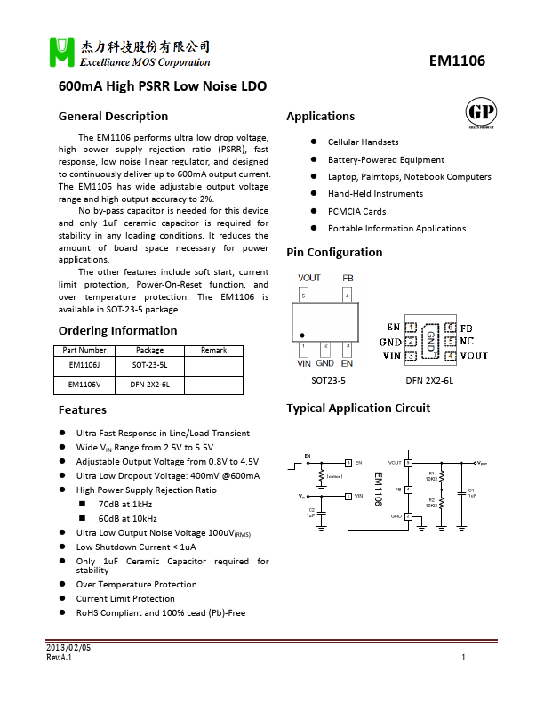 EM1106 Excelliance MOS