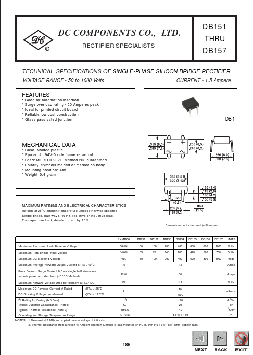 DB151 Dc Components