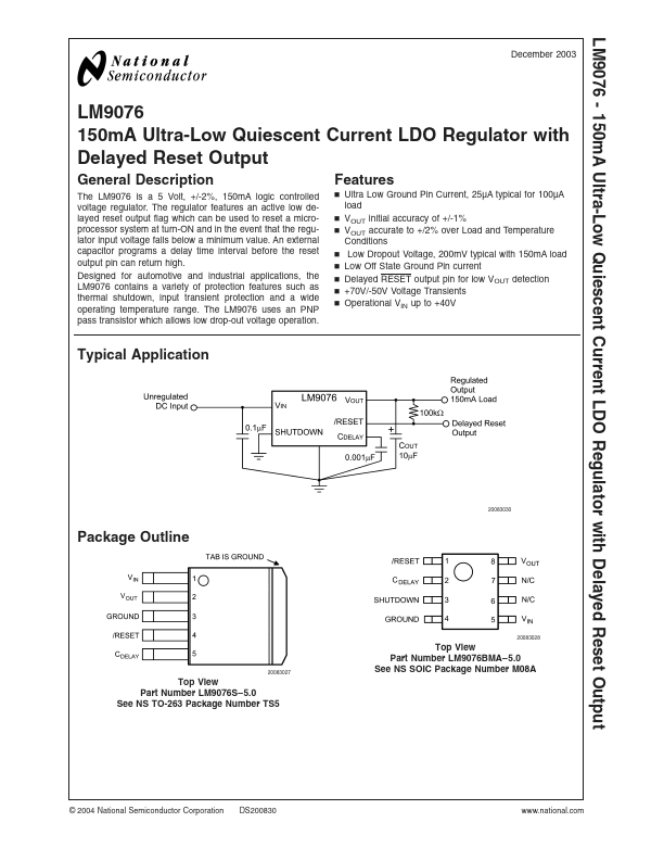 LM9076 National Semiconductor