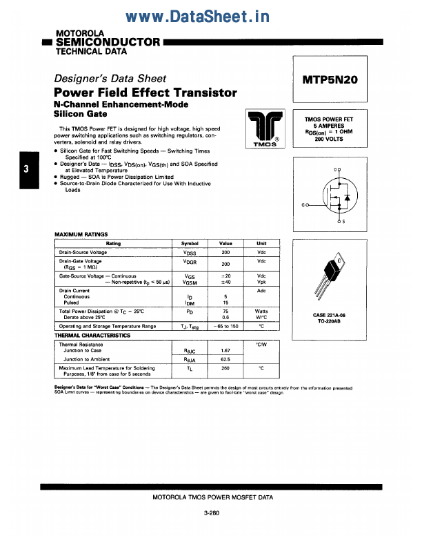 MTP5N20