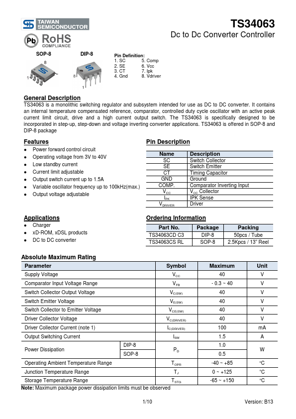 TS34063 Taiwan Semiconductor Company