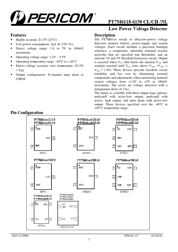 PT7M6138 Pericom Semiconductor Corporation