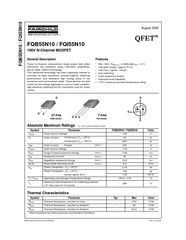 FQI55N10