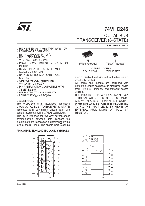 <?=74VHC245?> डेटा पत्रक पीडीएफ
