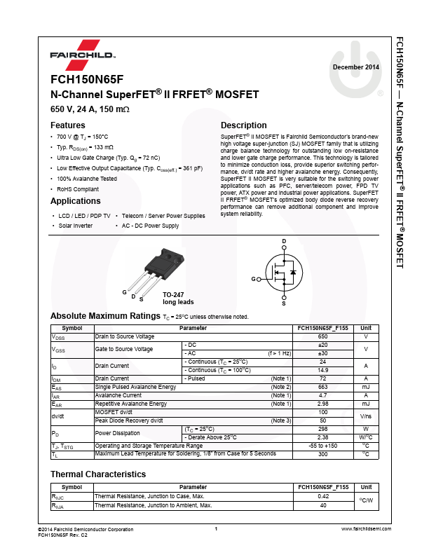 FCH150N65F