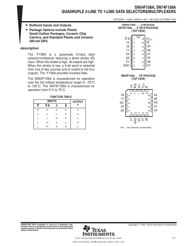 74F158A Texas Instruments