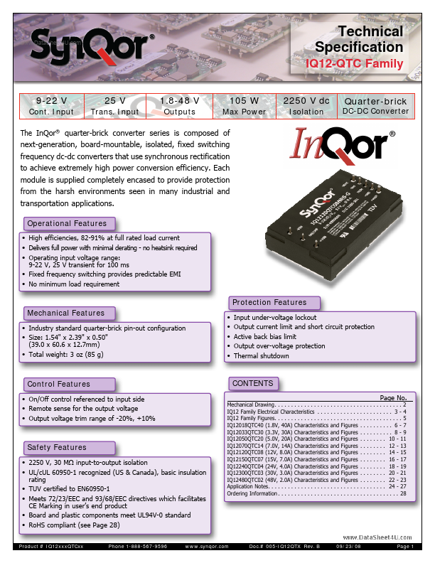 <?=IQ12-QTC?> डेटा पत्रक पीडीएफ