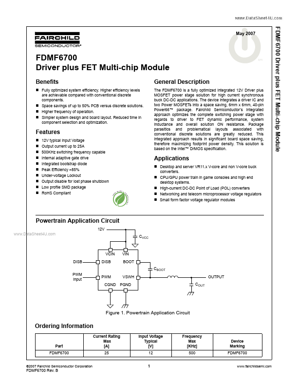 FDMF6700 Fairchild Semiconductor