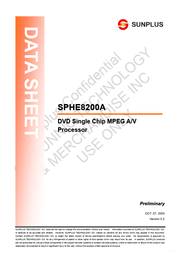 SPHE8202A Sunplus