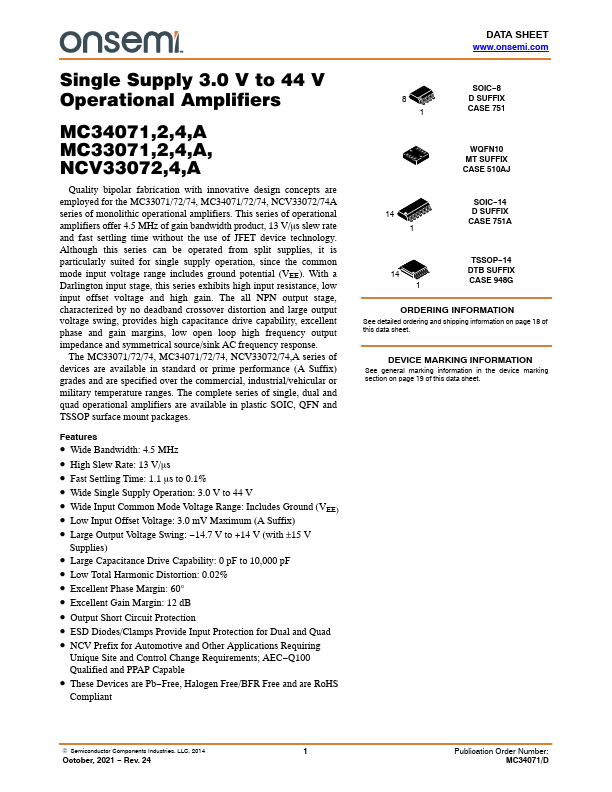 MC34071A ON Semiconductor