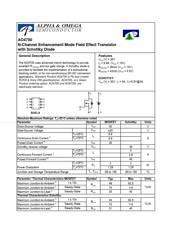 <?=AO4700?> डेटा पत्रक पीडीएफ