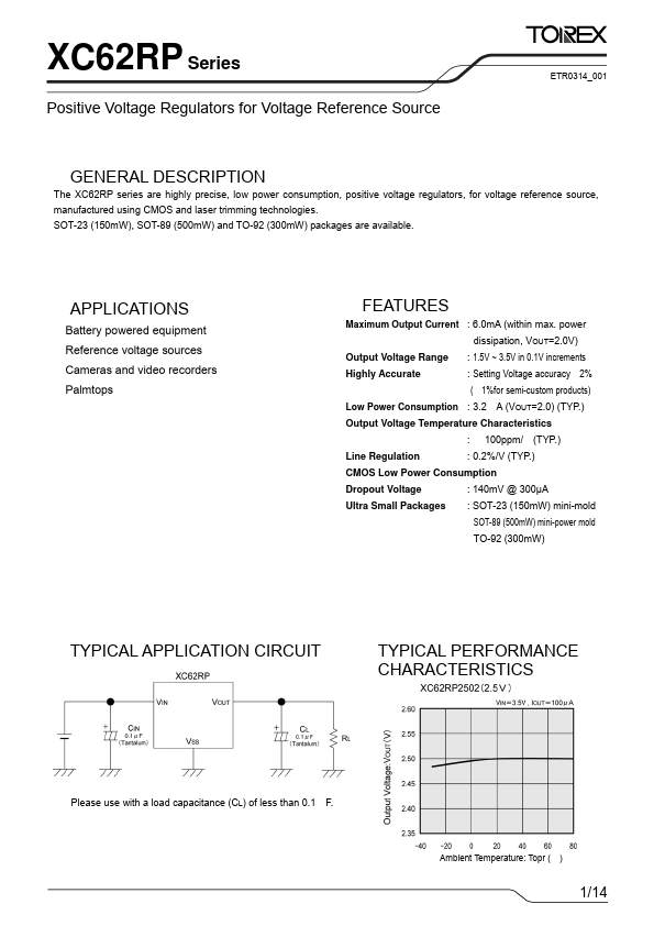 XC62RP3002 Torex Semiconductor