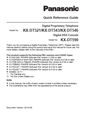 KX-DT546 Panasonic