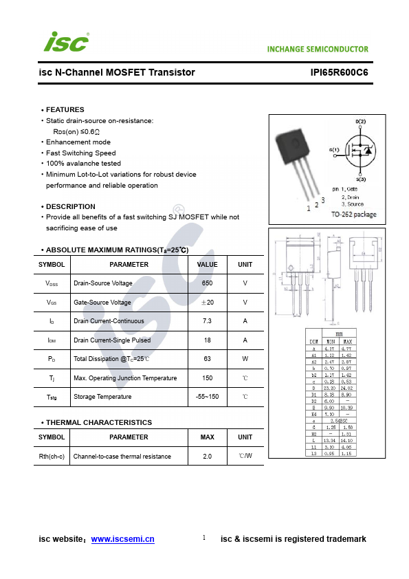 IPI65R600C6