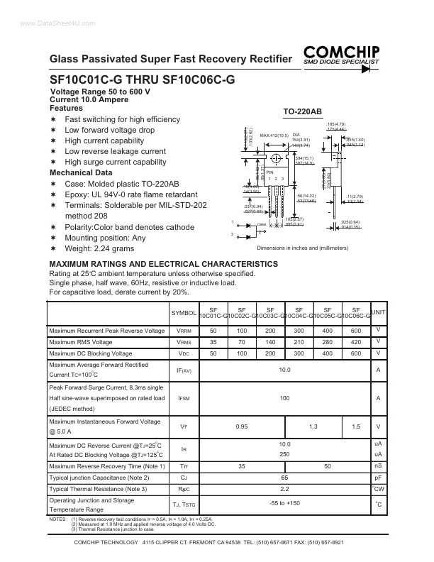 SF10C06C-G Comchip Technology