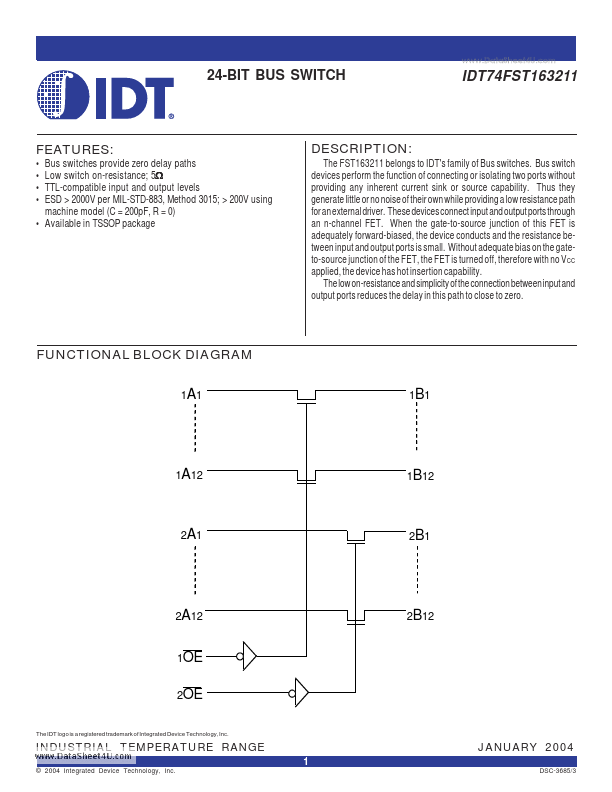 IDT74FST163211 Integrated Device Technology