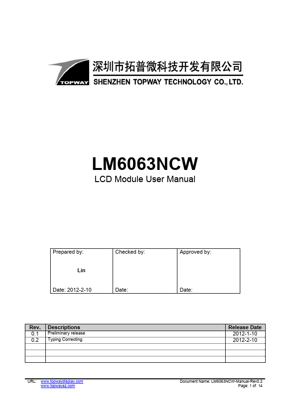 LM6063NCW