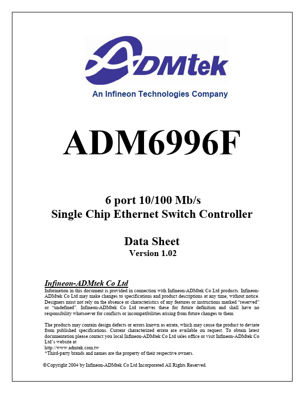 ADM6996F Infineon-ADMtek