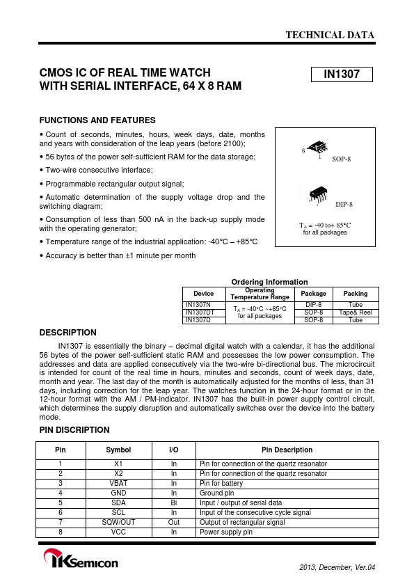 IN1307D IK Semiconductor