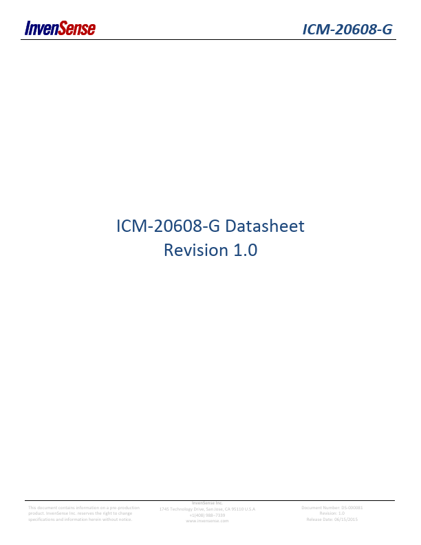 ICM-20608-G InvenSense