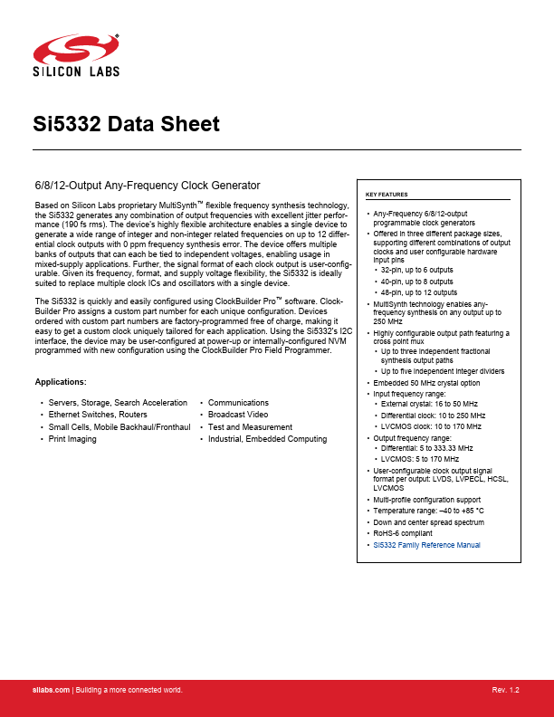 Si5332 Silicon Laboratories