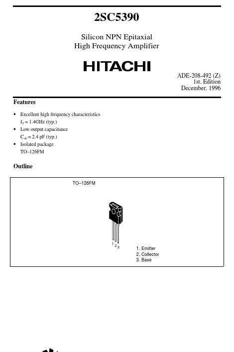 2SC5390 Hitachi Semiconductor