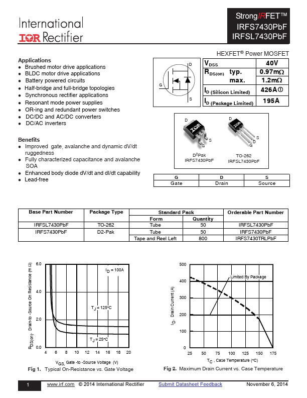 IRFSL7430PBF