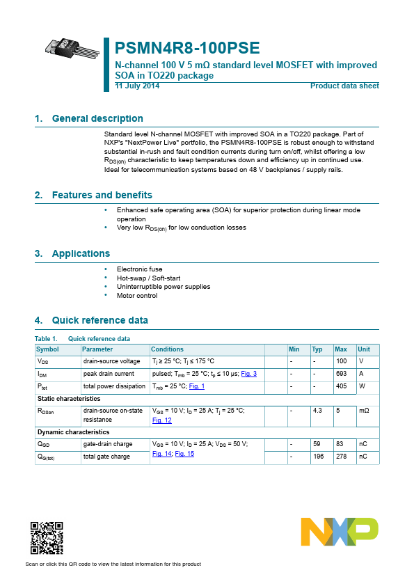 PSMN4R8-100PSE