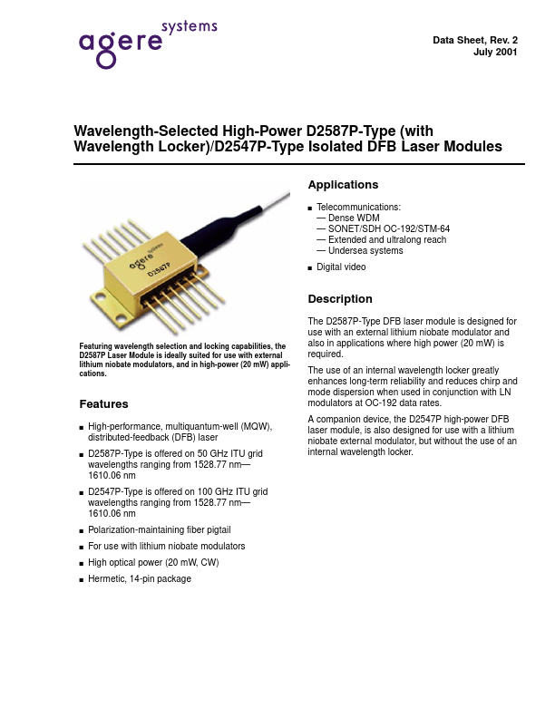 D2587P175 Agere Systems