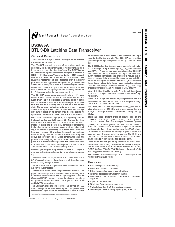 DS3886A National Semiconductor