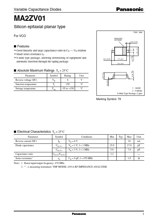 MA2ZV01 Panasonic