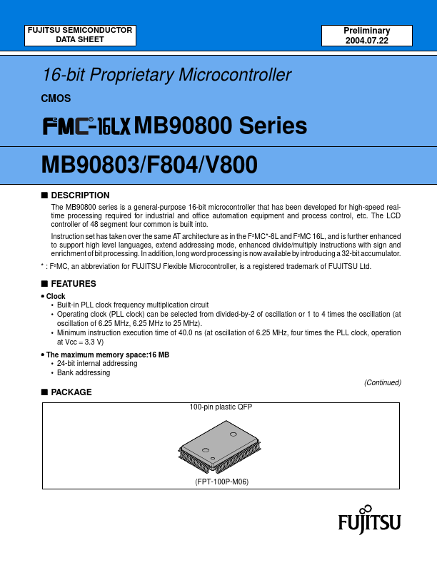 MB90803 Fujitsu Media Devices