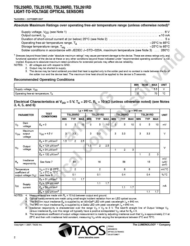 TSL260RD