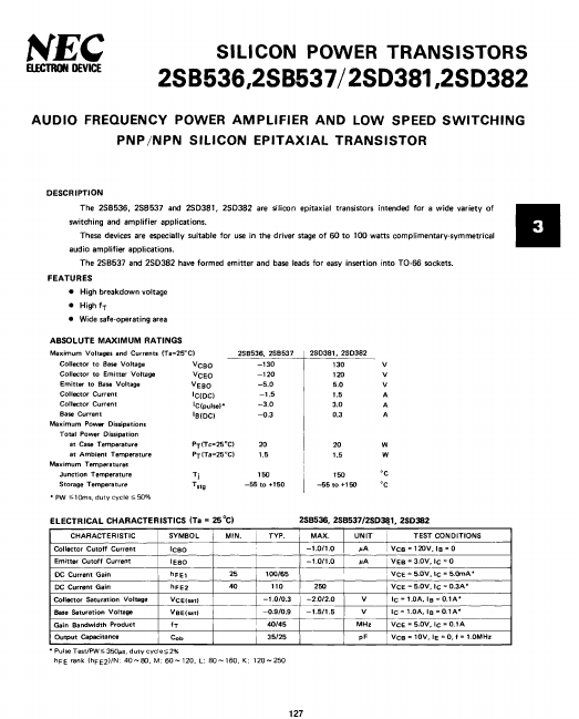 <?=2SB536?> डेटा पत्रक पीडीएफ