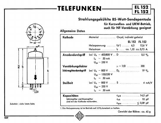 EL152 TELEFUNKEN